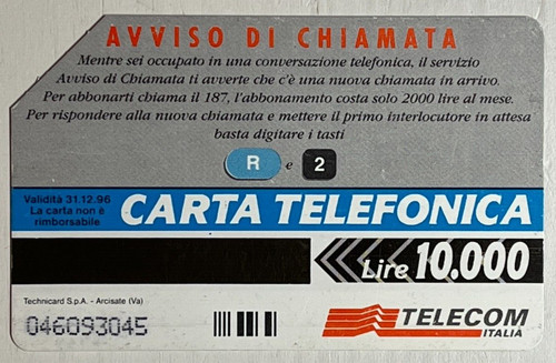 Carta telefonica avviso - telefonica,