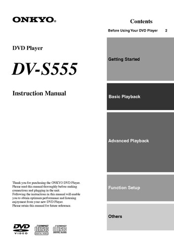 Onkyo s555 lettore - dv-s555, dvd