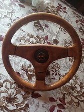 VOLANTE IN RADICA DI NOCE STERZO OBA ALFA 75 - GIULIETTA CON MOZZO