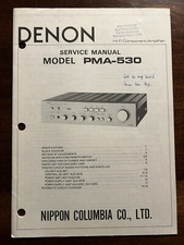 Amplificatore integrato Denon modello PMA-530 manuale di servizio originale OEM