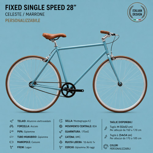 Bici fixed uomo single speed