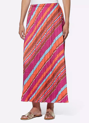 Maxi gonna plissettata righe - gonna,