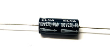 2X 220UF 100V ELNA CONDENSATORE ELETTROLITICO ASSIALE L.30MMX D.12MM N.2 PZ.