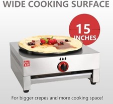Crepiera commerciale 15,7" piastra calda a gas piastra antiaderente per frittelle e uova