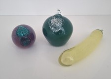 Frutta Murano Lotto 3 pezzi frutta verdura in vetro Made in Italy mela melanzana