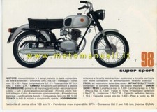 Gilera 98 SS 1970 depliant