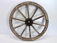 Vecchia antica ruota in legno carrello scala carro fieno decorazione casa di campagna shabby #9373