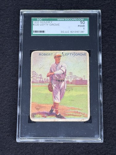 Lefty grove 1933 goudey gum - grove,