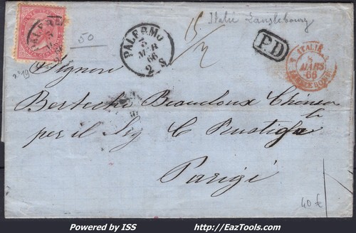 Italie sur lettre pour - sur,