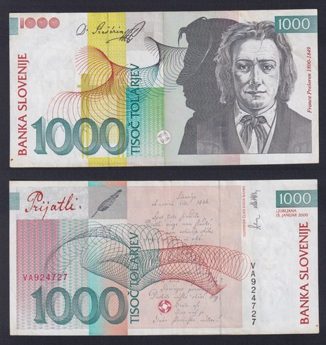 Banconota slovenia 1000 - slovenia,