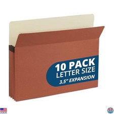 Blue Summit 10 cartelle file fisarmonica formato lettera Redwell - marrone, tasche 3,5"