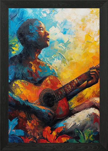 Quadro uomo che suona chitarra - uomo,