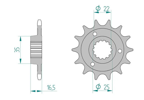Ritzel zähne 525 teilung - ritzel, 525-teilung