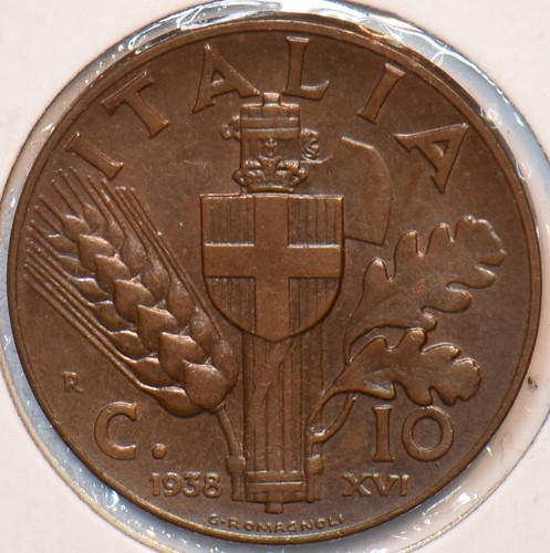 Italia 1938 centesimi - 1938, 10