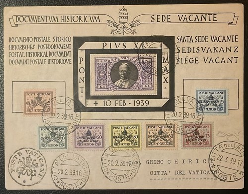 Vaticano 1939 documento - 1939,