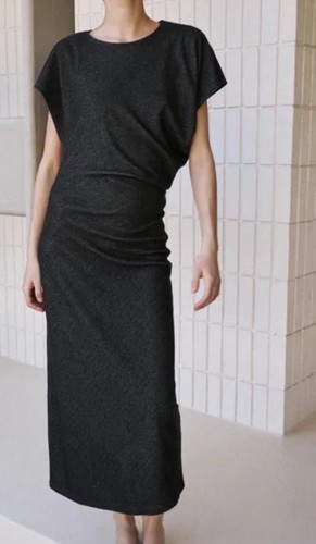 Abito midi zara increspato - abito,