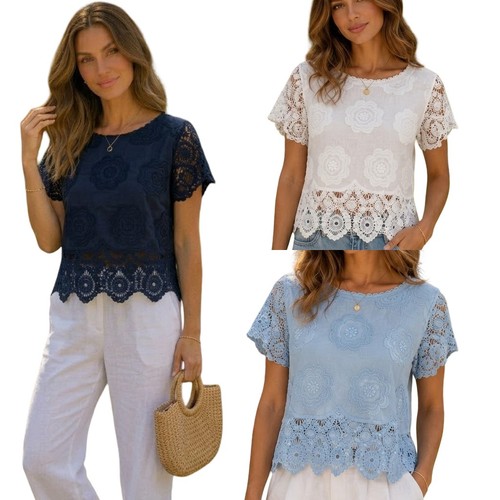 Camicia donna ricamata
