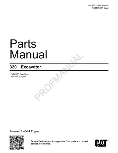 Catalogo ricambi escavatore