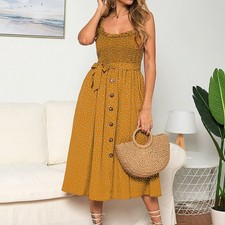 Abito principessa chic stampa a pois con elastico in vita