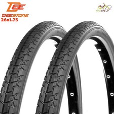 2 COPERTONI SLICK PNEUMATICI BICICLETTA CICLO CITY BIKE NERO 26 X 1.75 (44-559)