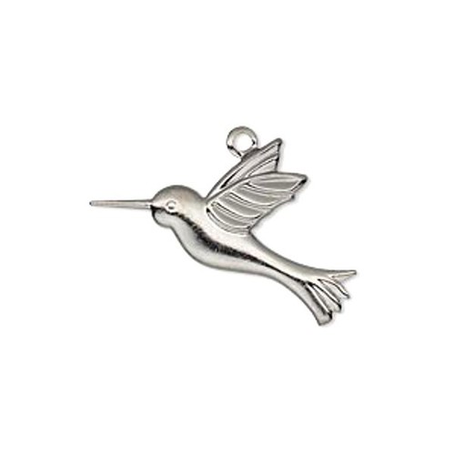 Charms colibrì argento