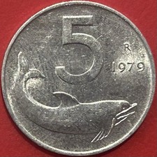 5 Lire 1979 Delfino •