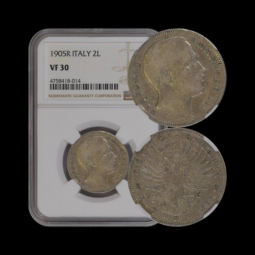Italia 1905 lire argento - 2, lire,