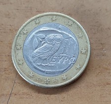 Moneta da 1 euro Gufo Grecia 2007 Rara