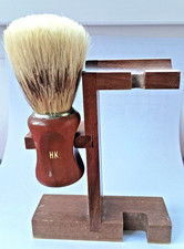 Set da Barba Porta Rasoio in legno con Pennello in morbide setole incluso