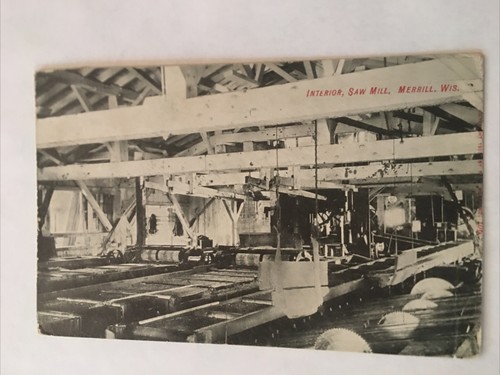 Cartolina antica saw mill - cartolina,