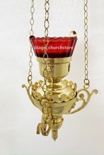 Lampada a sospensione chiesa in ottone per 3 catene 3 7,48'
