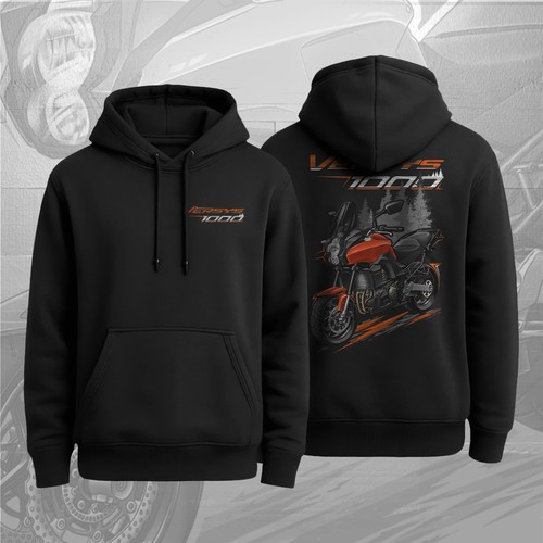 Felpa con cappuccio moto