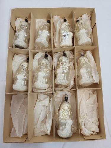 Ornamenti babbo natale vetro - babbo,
