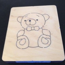 TAGLI INCROCIATI PICCOLO STAMPO IN LEGNO 5"x4,25 ORSACCHIOTTO #1 *SIZZIX BIG SHOT, BIG SHOT PRO