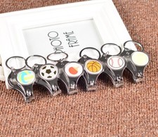 Stock 100 Pezzi Portachiavi Sport Calcio Tennis Volley Ping Pong Apri Bottiglie