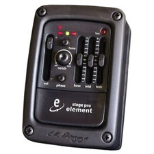 LR Baggs Stagepro Element preamplificatore/equalizzatore e sintonizzatore montato lateralmente con pickup elementi