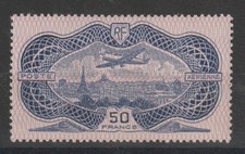 1936  FRANCIA FRANCE AEREO SU PARIGI 50 FRANCHI OLTREMARE MLH MF127052