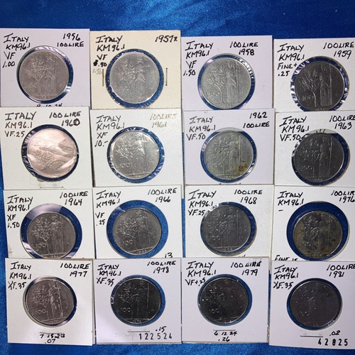Italy 100 lire different - lire--16,