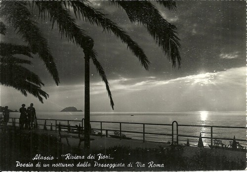 Alassio notturno via - alassio, (sv)