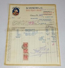 Fattura 1930 S. VENCHI TORINO