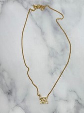 FENDI FF Monogram Rhinestone Pendant Necklace - Pre owned / KB3012