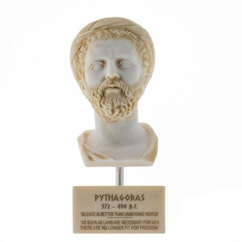 Filosofo greco pitagora busto - pitagora,