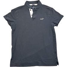 Hollister T Shirt Medium Uomo Nero Cotone Polo Uomo Maglietta Estiva Manica Corta
