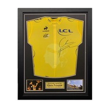 Maglia gialla Tour de France 2013 autografata da Chris Froome. Telaio standard