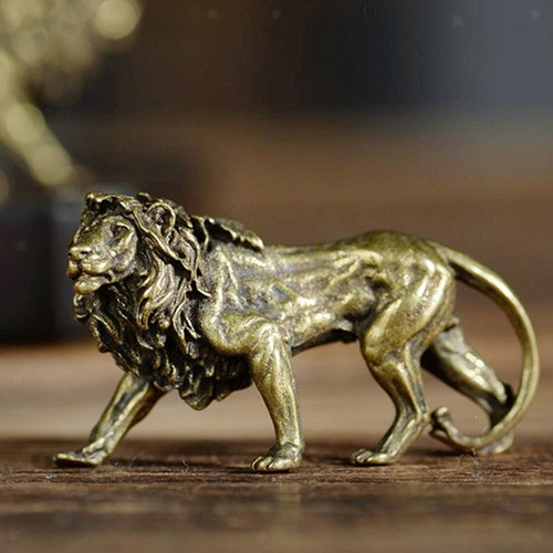 Figurina leone ottone - di,