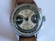 ANGELUS-PER "TURLER"-CRONO MANUALE-ANNI 40-BICOLORE-ANSE FISSE-CALIBRO 215-RARO