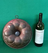 ANTICA VECCHIA GRANDE FORMA IN RAME BUDINO BUDINIERA FORMELLA DOLCI STAMPO. DA19