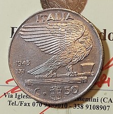 50 CENTESIMI 1943 PERIZIATA