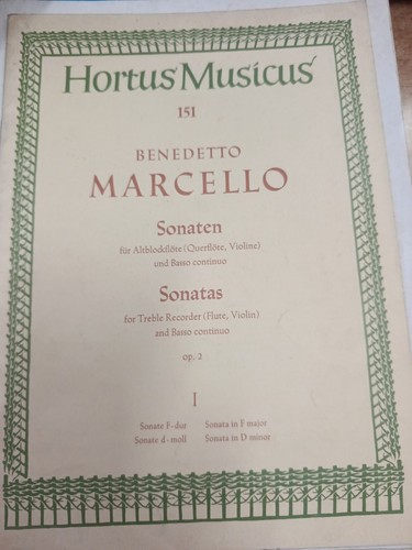 Benedetto marcello sonaten - sonaten, per