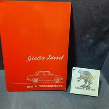 Libretto uso e manutenzione Alfa Romeo Giulia Diesel italiano originale 1976